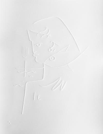 Jean COCTEAU (d’après) - Sans-titre, Circa 1960, Gaufrage original