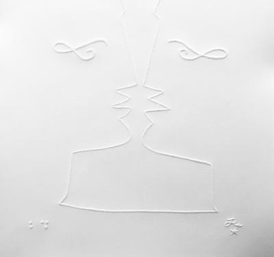 Jean COCTEAU (d’après) - Double profil, Circa 1960, Gaufrage original signé 2