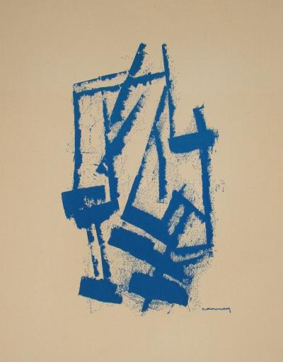 Georges CARREY - Composition abstraite, 1953 - Lithographie originale signée 2