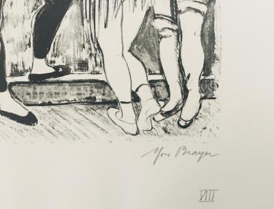 Yves BRAYER - Le bar des artistes, 1969 - Lithographie signée au crayon 2