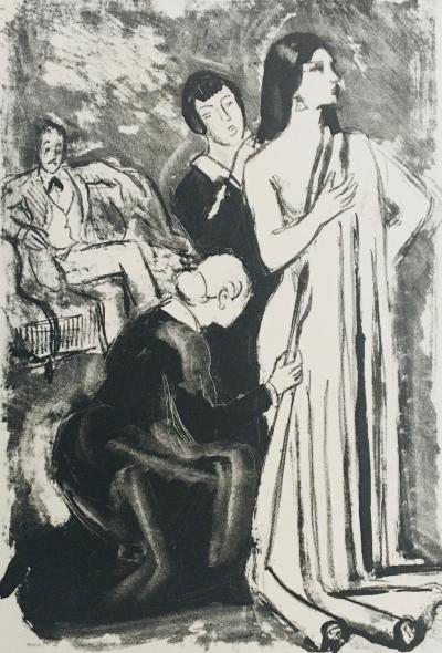 Yves BRAYER - L’essayage d’un costume, 1969 - Lithographie signée au crayon 2