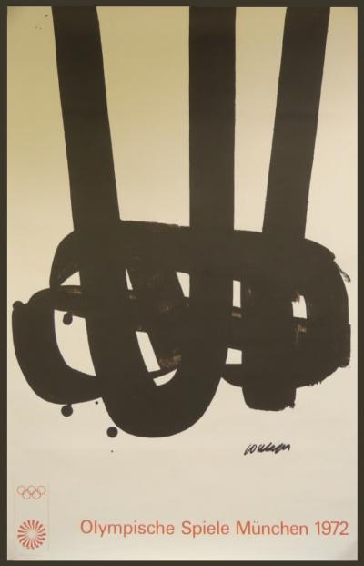 Pierre Soulages - Affiche originale - Jeux Olympiques de Munich - 1972 2