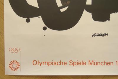 Pierre Soulages - Affiche originale - Jeux Olympiques de Munich - 1972 2