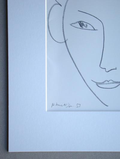 Henri MATISSE (d’après) - Visage, 1981 - Lithographie signée et datée 2