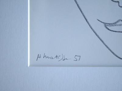 Henri MATISSE (d’après) - Visage, 1981 - Lithographie signée et datée 2
