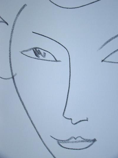 Henri MATISSE (d’après) - Visage, 1981 - Lithographie signée et datée 2