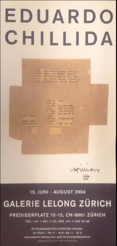 Eduardo Chillida - Galerie Lelong, 2004 - Affiche lithographique signée 2