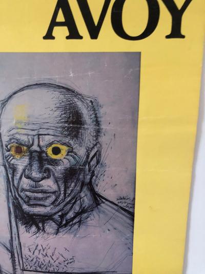 Mac Avoy (d’aprés) - Portrait de Picasso Exhibition Monte-Carlo, 1980 - Affiche originale 2