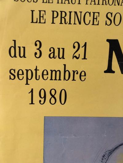 Mac Avoy (d’aprés) - Portrait de Picasso Exhibition Monte-Carlo, 1980 - Affiche originale 2
