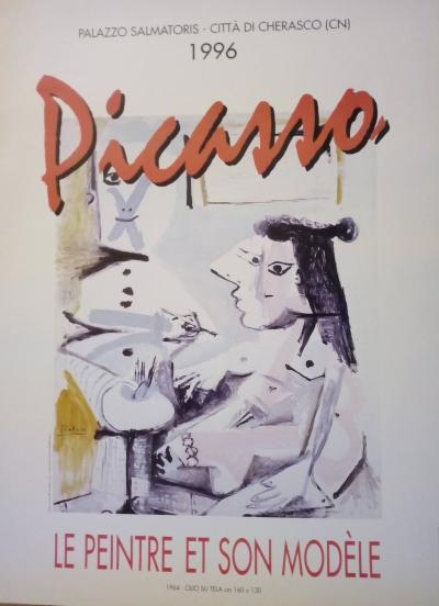 Pablo Picasso d’après) - Le peintre et son modèle, 1996 - Affiche originale 2