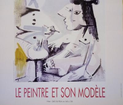 Pablo Picasso d’après) - Le peintre et son modèle, 1996 - Affiche originale 2