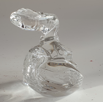 Serpent COBRA en cristal de Baccarat France vers 1990 2