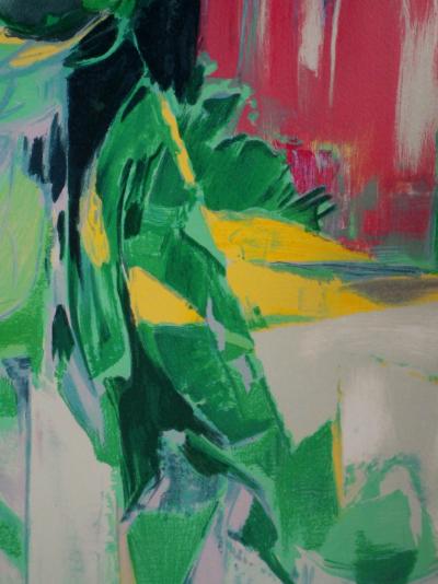 Claude HEMERET : Bouquet jaune - Lithographie Originale Signée 2