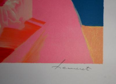 Claude HEMERET : Fenêtre sur la Méditerranée - Lithographie Originale Signée 2