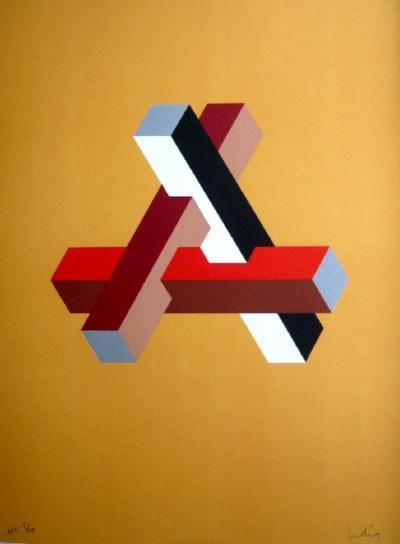 Josep MOLINS - Falsaciones del triangulo de Penrose 11, Lithographie signée 2003 2
