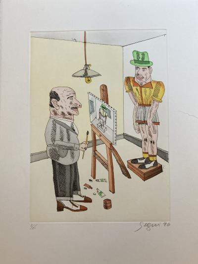 Antonio SEGUI - Le Chapeau de Juanito 5, 1996, Gravure aquarellée 2