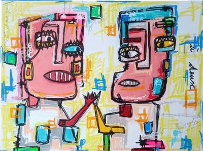 Volt - Nous deux - Acrylique, craie 2