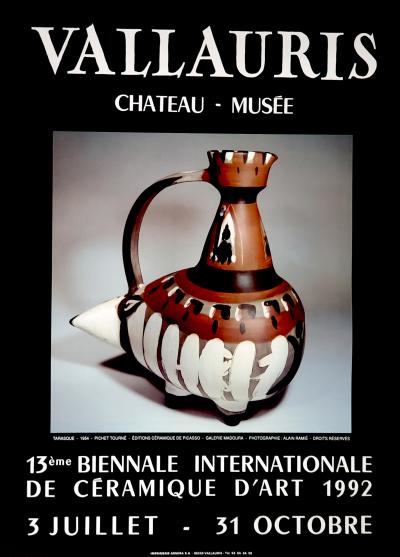 Pablo Picasso, affiche originale, 1992, Biennale Vallauris, Madoura 2