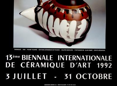 Pablo Picasso, affiche originale, 1992, Biennale Vallauris, Madoura 2