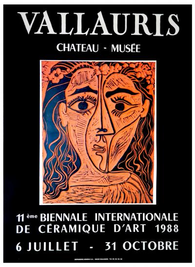 Picasso - affiche originale, 1988, Biennale Vallauris, Jacqueline