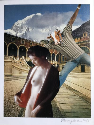 Anker SPANG LARSEN - Minotaure, 1985 - Photomontage-collage signé 2