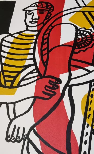 Fernand Léger, Le Travail - lithographie originale sur carton , 1951 2