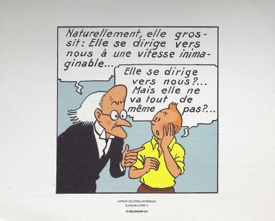 HERGE :  L’étoile mystérieuse, 2011, 3 lithographies Ex Libris 2