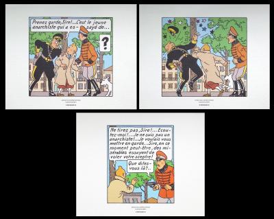 HERGE: The scepter of Ottokar, 2011, 3 lithographs Ex Libris 2