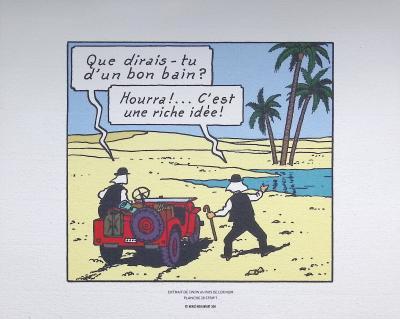 HERGE :  TINTIN au pays de l’or noir, 2011 - 3 lithographies Ex Libris 2