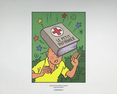 HERGE : Les cigares du Pharaon, 2011, 3 lithographies Ex Libris 2