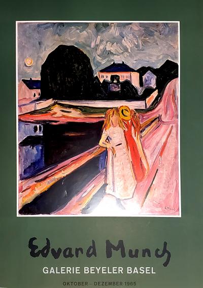 Edvard Munch, affiche Galerie Beyeler Basel, 1965 2