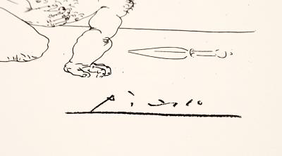 Pablo Picasso (d’après), Minotaure mourant - lithographie signée, numérotée, 1973 2