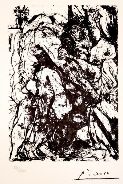 Pablo Picasso (d’après), Le Viol - lithographie signée, numérotée, 1973 2