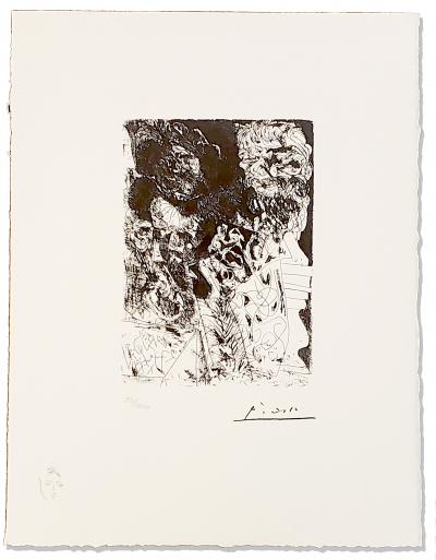 Pablo Picasso (d’après), La tête de Rempirmadt -  lithographie signée, numérotée, 1973 2