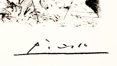 Pablo Picasso (d’après), La tête de Rempirmadt -  lithographie signée, numérotée, 1973 2