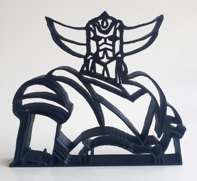 SpyDDy -  Goldorak noir  , 2024 - Sculpture pop street art 2
