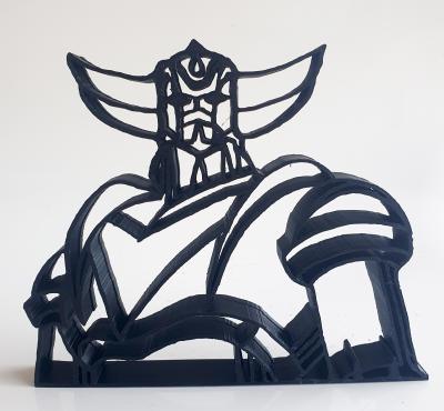 SpyDDy -  Goldorak noir  , 2024 - Sculpture pop street art 2
