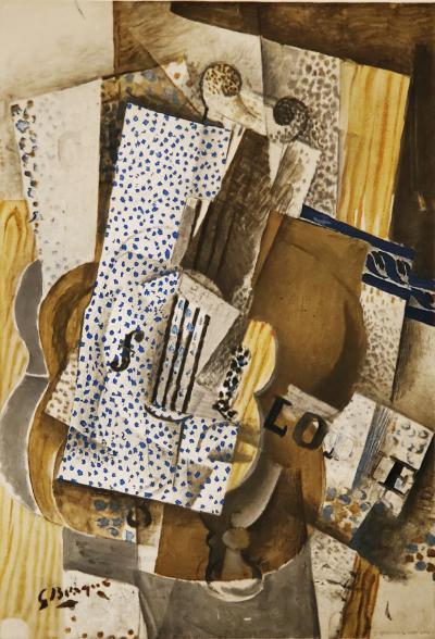Georges Braque, Violon, Mélodie - lithographie sur papier Arches, 1962