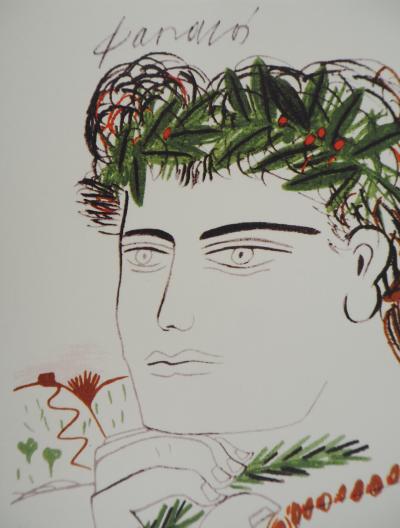 Alekos FASSIANOS : Jeune homme à la couronne d’olivier, Lithographie signée 2
