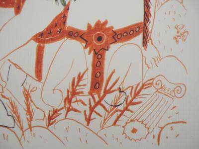 Alekos FASSIANOS : Jeux Olympiques, le cavalier victorieux, Lithographie signée 2