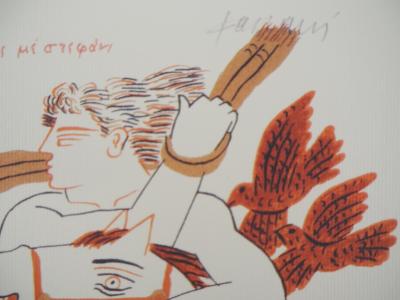 Alekos FASSIANOS : Jeux Olympiques, le cavalier victorieux, Lithographie signée 2