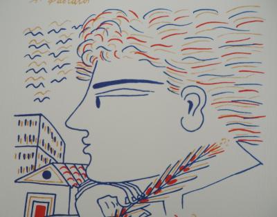 Alekos FASSIANOS : Jeux olympiques, Athlète vainqueur, Lithographie signée 2
