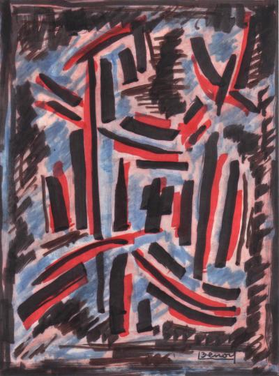 Serge BENOIT - Composition, 2016 - Felt on paper 2