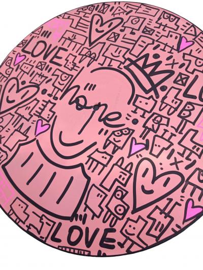 Mr Hope - Mr.Hope en rond - Acrylique sur vinyle - 2024 2