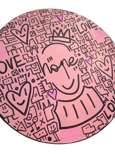 Mr Hope - Mr.Hope en rond - Acrylique sur vinyle - 2024 2