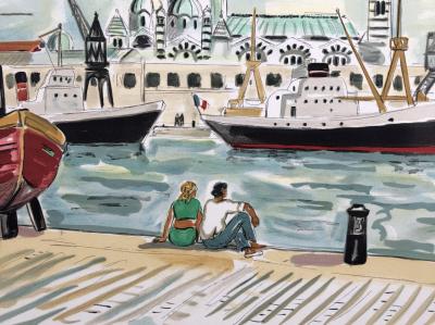 Yves BRAYER - Marseille: Cathédrale La Major, 1974 - Lithographie signée 2