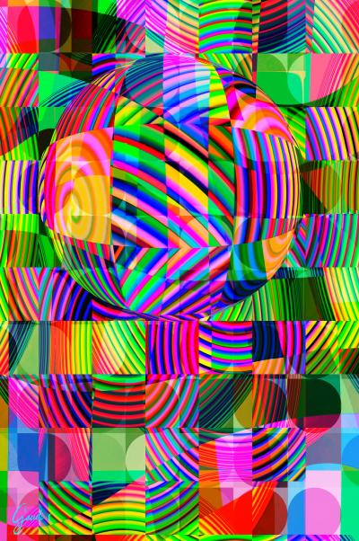 Gaudi .C - rainbow-univers-70-s (2024) - art numérique abstrait 2