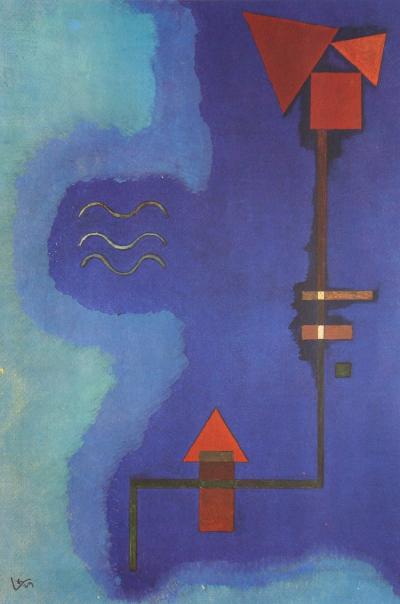 Wassily KANDINSKY ( d’après ) - Composition, 1965 - Lithographie offset signée 2