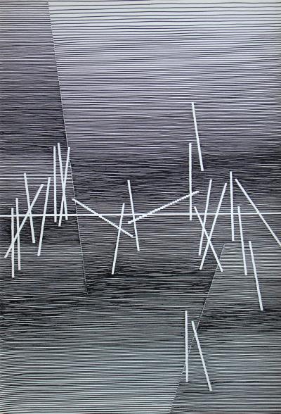 Michel SEUPHOR - Composition, 1958 - Gravure au trait 2