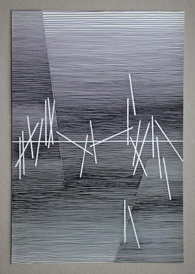 Michel SEUPHOR - Composition, 1958 - Gravure au trait 2